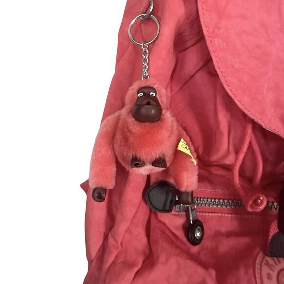 Kipling Keeper Travel Backpack Orange Papaya Ladies Multi Pockets 15 Inch School - Picture 4 of 11